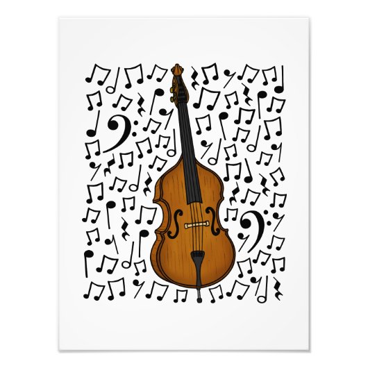 Cello Musical Notes Cellist String Music Teacher Fotodruck (Vorne)