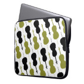 Cello Musical Pattern Laptopschutzhülle (Vorderseite Links)