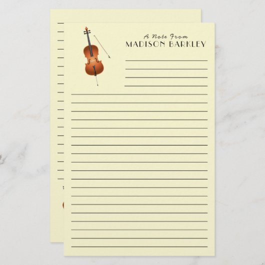 Cello Musician Music Teacher String Orchestra Briefpapier (Vorne/Hinten)