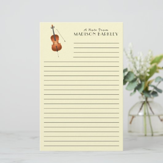 Cello Musician Music Teacher String Orchestra Briefpapier (Stehend Vorderseite)