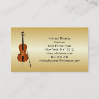 Cello Musician Visitenkarte