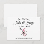 Cello Musician Wedding speichern das Datum (Vorne/Hinten)