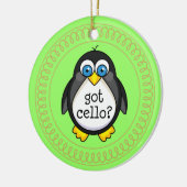 Cello-Musik-Pinguin-Verzierungs-Geschenk Keramikornament (Links)