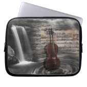 Cello-Musik-Wasserfall-Computer-Hülse Laptopschutzhülle (Vorderseite)