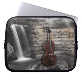 Cello-Musik-Wasserfall-Computer-Hülse Laptopschutzhülle
