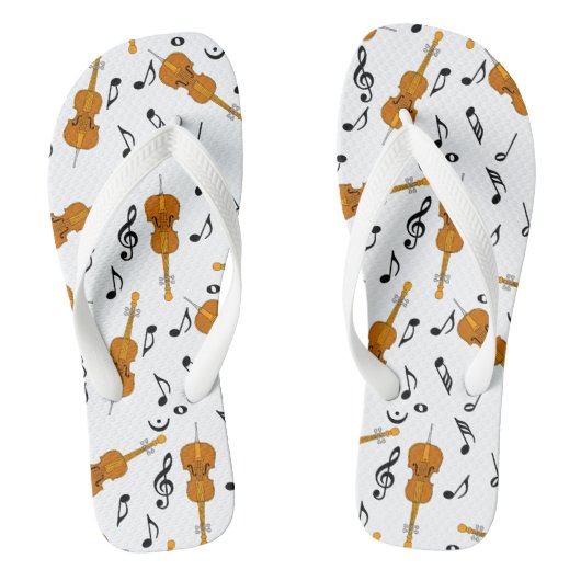 Cello Musiknote Pattern Badesandalen (Fußbett)
