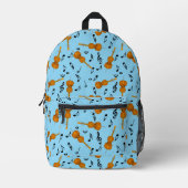 Cello Musiknote Pattern Bedruckter Rucksack (Vorderseite)