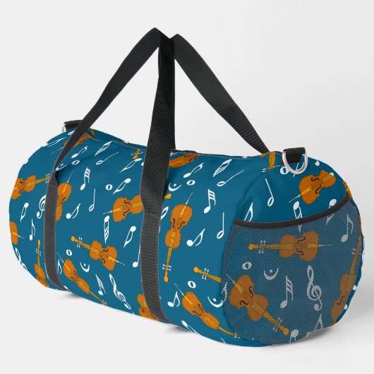 Cello Musiknote Pattern Duffle Bag (Rechte Ecke)