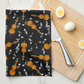 Cello Musiknote Pattern Geschirrtuch (Viertel Falte)