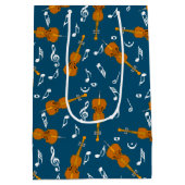 Cello Musiknote Pattern Mittlere Geschenktüte (Rückseite)