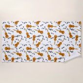 Cello Musiknote Pattern Strandtuch (Vorderseite)