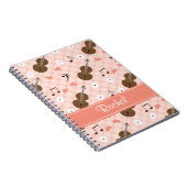 Cello Musiknote Spiral Notebook Journal Notizblock (Rechte Seite)