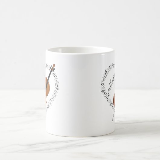 Cello Musiknotens Kaffee Tasse (Mittel)