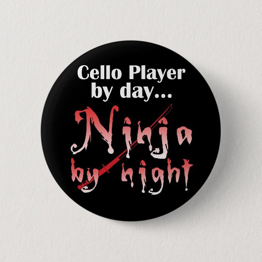 Cello Ninja Button (Vorderseite)