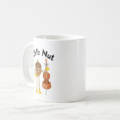 Cello Nut Text Kaffeetasse (Vorderseite Links)
