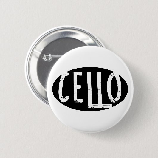Cello Oval Rough Text Button (Vorne & Hinten)