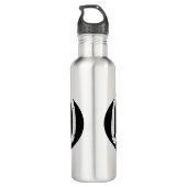 Cello Oval Rough Text Edelstahlflasche (Rückseite)