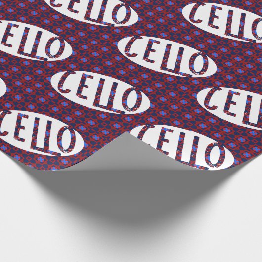 Cello Oval Rough Text Geschenkpapier (Ecke)