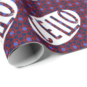 Cello Oval Rough Text Geschenkpapier (Rolleneckpunkt)