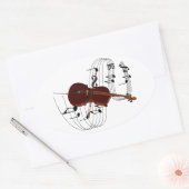 Cello Ovaler Aufkleber (Umschlag)