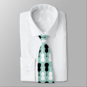 Cello Pattern - Aquamarin Krawatte (Gebunden)