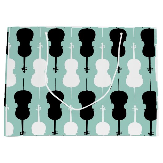 Cello Pattern Große Geschenktüte (Vorderseite)