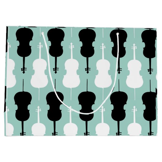 Cello Pattern Große Geschenktüte (Rückseite)