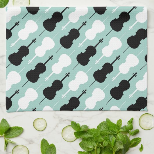 Cello Pattern Küchentuch (Gefaltet)