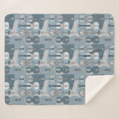 Cello Pattern Sherpa Blanket Sherpadecke (Vorderseite (Horizontal))