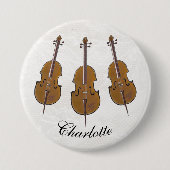 Cello personalisiert Abzeichen Button (Vorderseite)