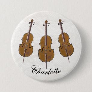 Cello personalisiert Abzeichen Button