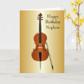 Cello Personalisiert Nephew Birthday Karte (Gelbe Blume)