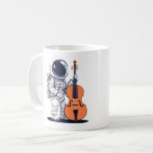 Cello Player Astronaut-Tasse Kaffeetasse (Vorderseite Links)