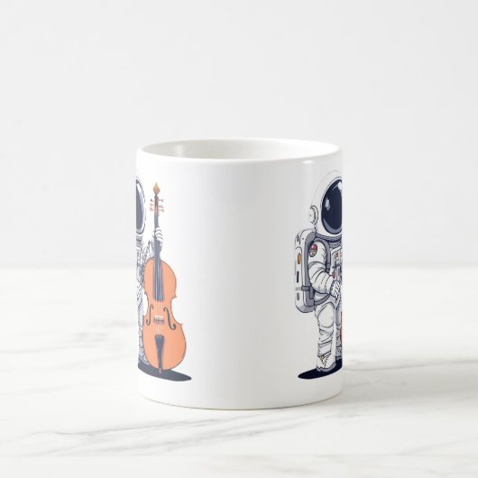 Cello Player Astronaut-Tasse Kaffeetasse (Mittel)