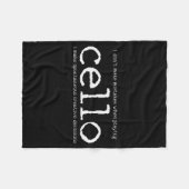 Cello Player Cellist Funny Gift  Fleecedecke (Vorderseite (Horizontal))