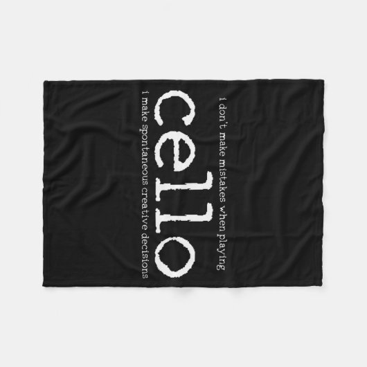 Cello Player Cellist Funny Gift  Fleecedecke (Vorderseite (Horizontal))