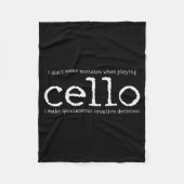 Cello Player Cellist Funny Gift  Fleecedecke (Vorderseite)