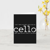 Cello Player Cellist Funny Gift  Karte (Gelbe Blume)