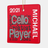 Cello Player Extraordinaire CUSTOM Keramikornament (Links)