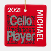 Cello Player Extraordinaire CUSTOM Keramikornament (Rückseite)