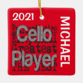 Cello Player Extraordinaire CUSTOM Keramikornament (Vorderseite)