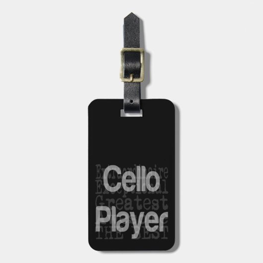 Cello Player Extraordinator Gepäckanhänger (Vorderseite vertikal)