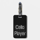 Cello Player Extraordinator Gepäckanhänger (Rückseite vertikal)