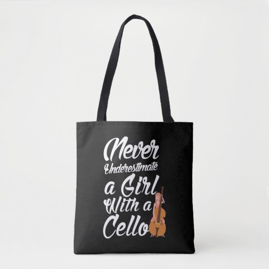 Cello Player Girl Orchester Musik Lover Musiker Tasche (Vorderseite)