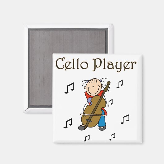 Cello Player Magnet (Vorderseite/Rückseite)