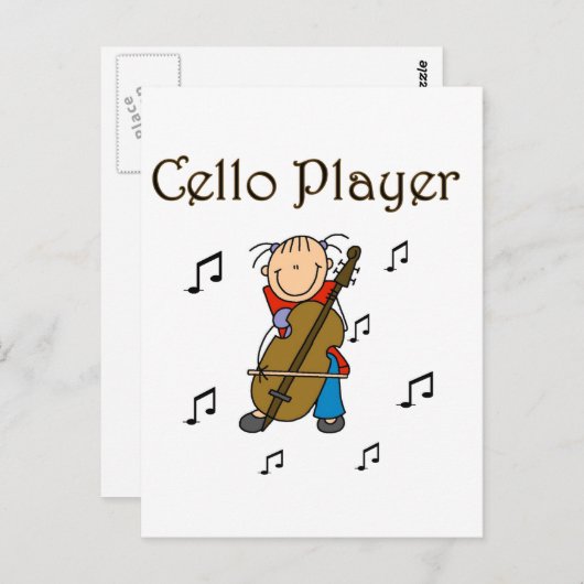 Cello Player Tshirts und Geschenke Postkarte (Vorne/Hinten)