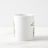Cello Playing Stickman Kaffeetasse (Mittel)