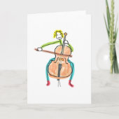 Cello Playing Stickman Karte (Vorderseite)