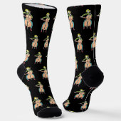 Cello Playing Stickman Socken (Gewinkelt)