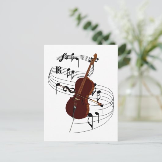 Cello Postkarte (Stehend Vorderseite)